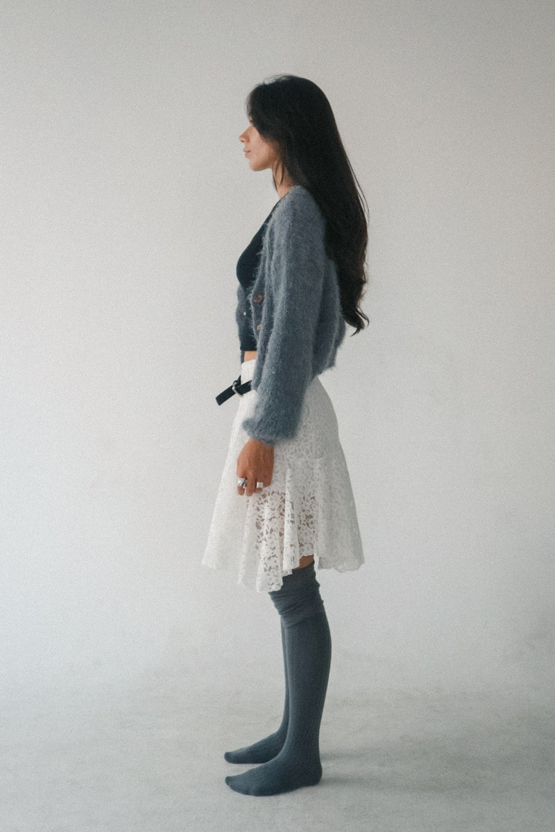 Emilia Romantic Lace Flare Mini Skirt