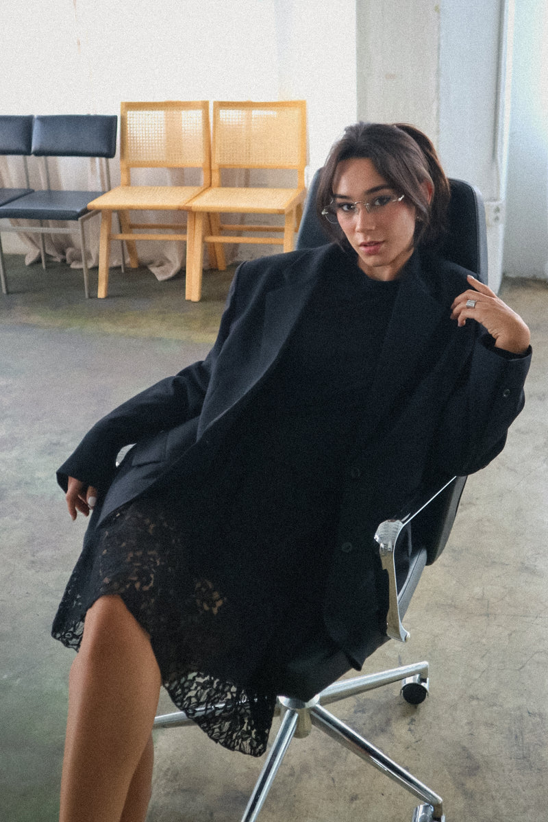 Isabella Convertible Oversized Detachable Scarf Blazer