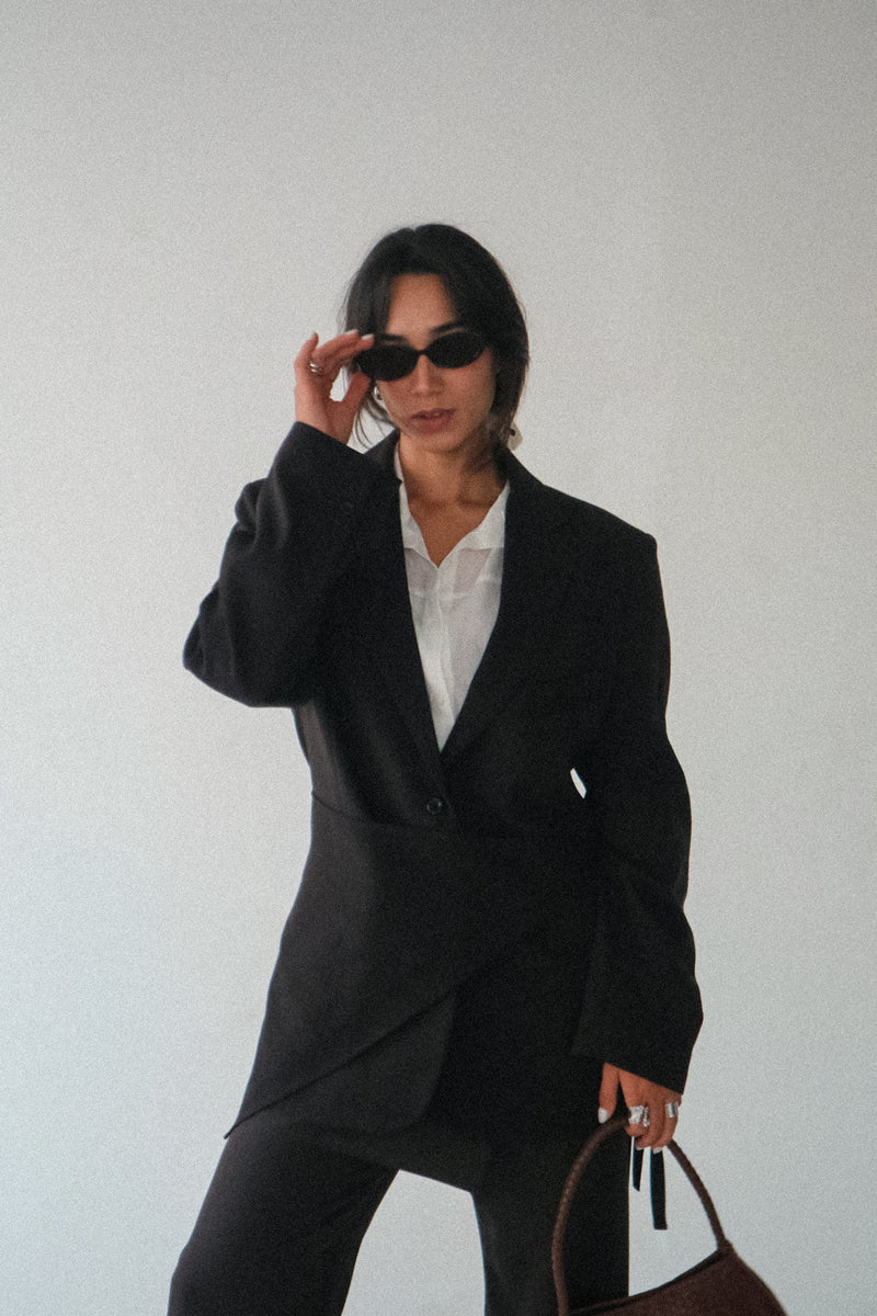 Isabella Convertible Oversized Detachable Scarf Blazer