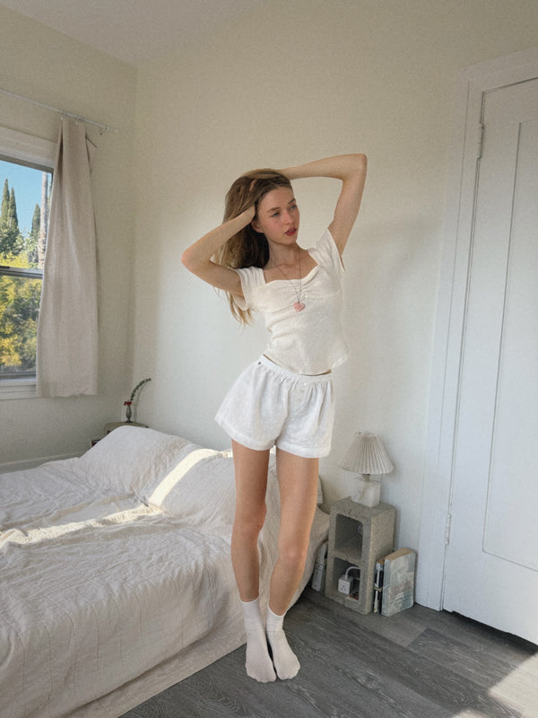 Mia Blu Catalina Eyelet Boxer Shorts