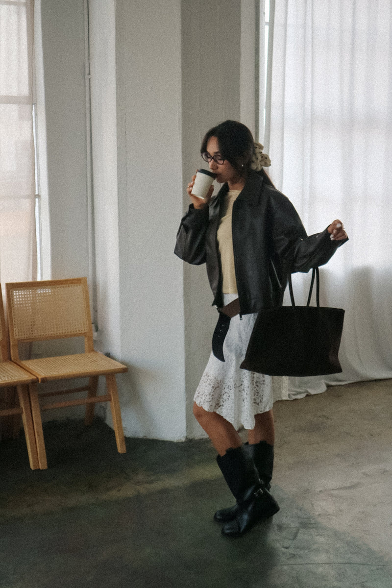 Leona Oversized Faux Leather Jacket