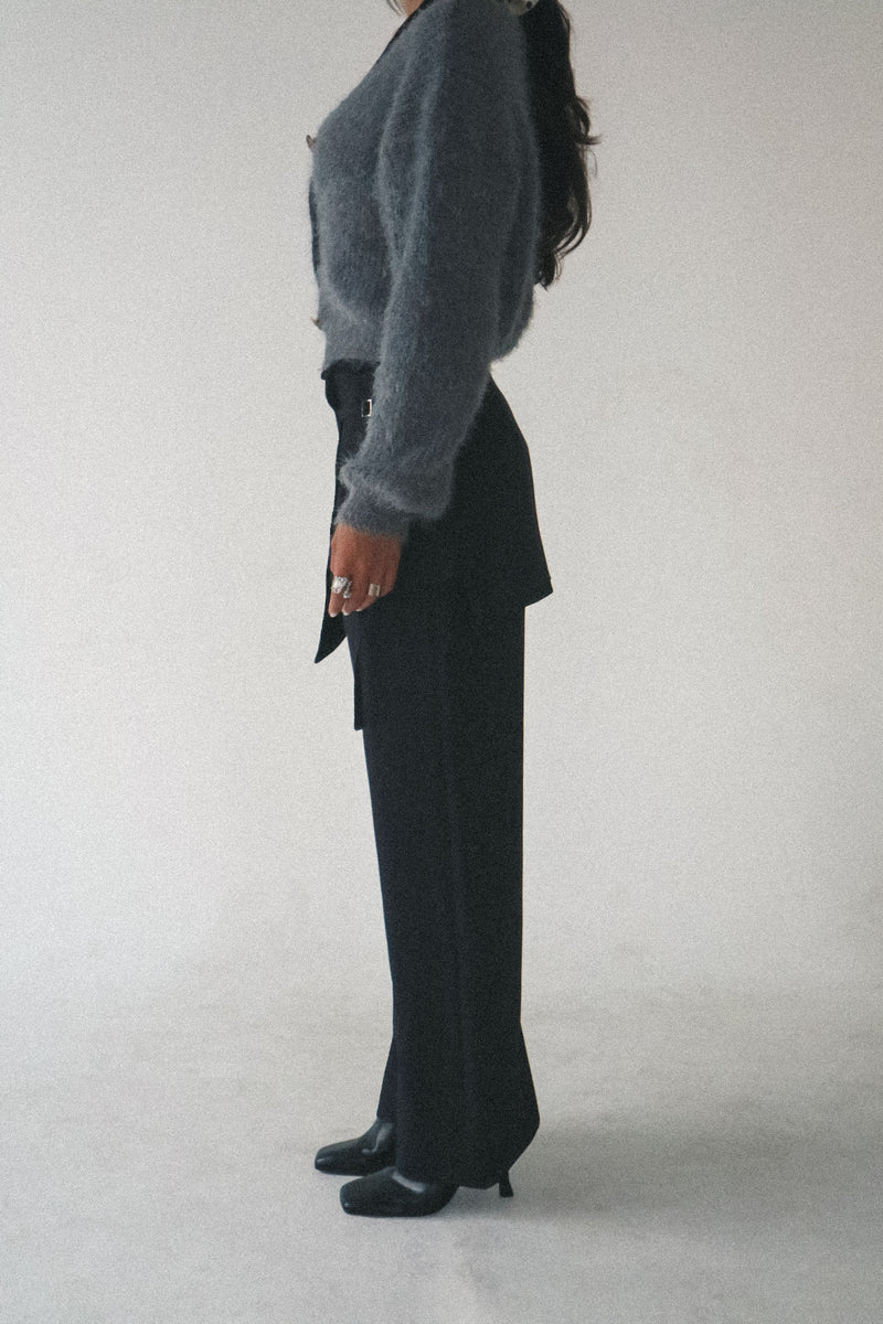 Nova Straight Leg Pants with Layered Skirt Detail