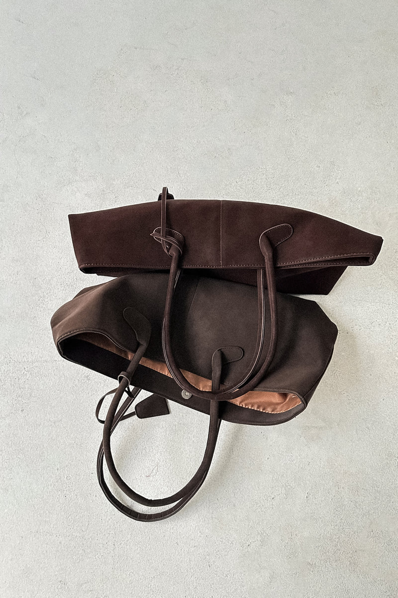 Mia Blu Faux Suede City Tote Bag