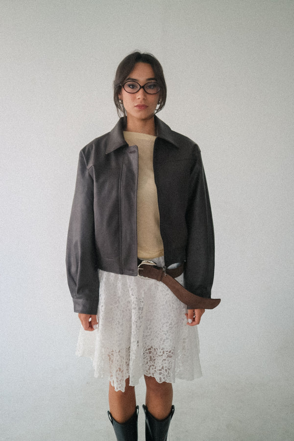 Leona Oversized Faux Leather Jacket