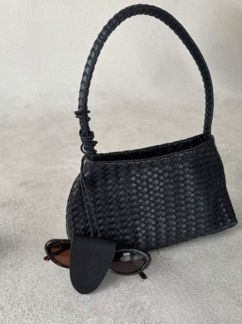 Sienna Woven Shoulder Baguette Bag