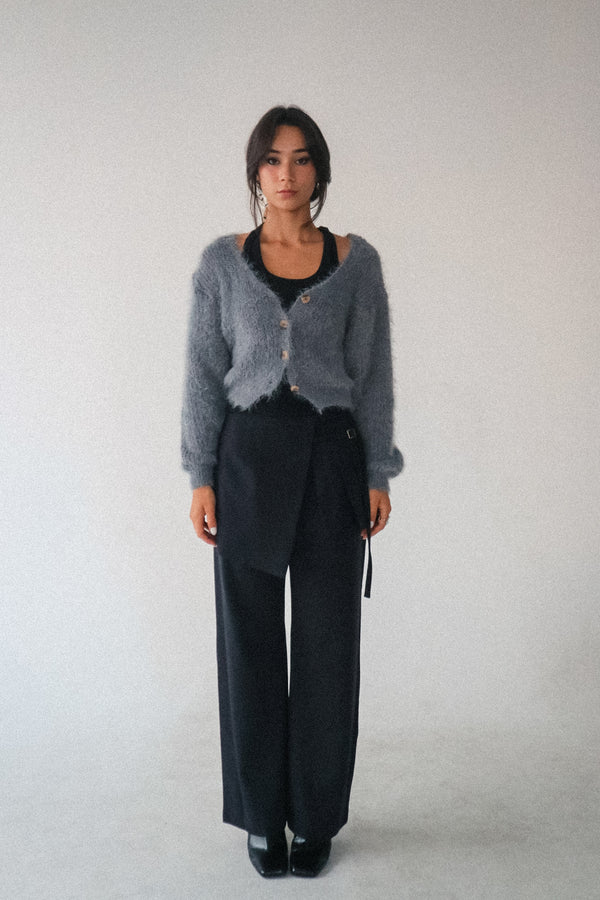 Nova Straight Leg Pants with Layered Skirt Detail