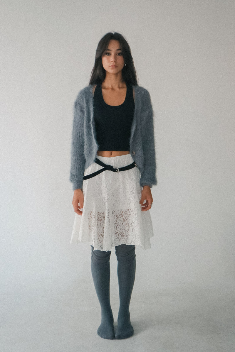 Emilia Romantic Lace Flare Mini Skirt