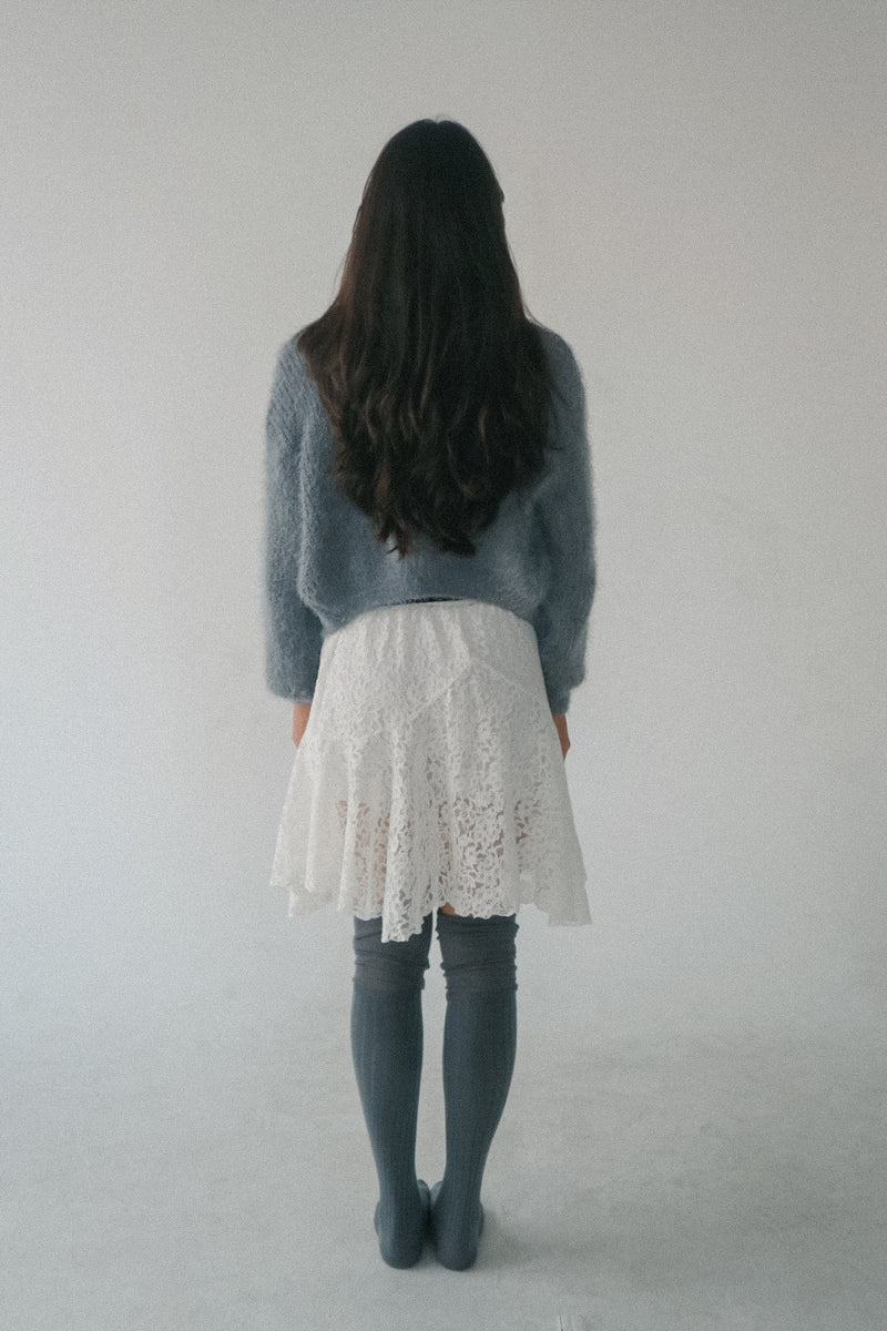 Emilia Romantic Lace Flare Mini Skirt
