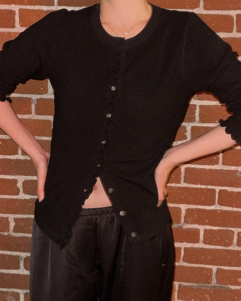Elise Frill Edge Knit Cardigan