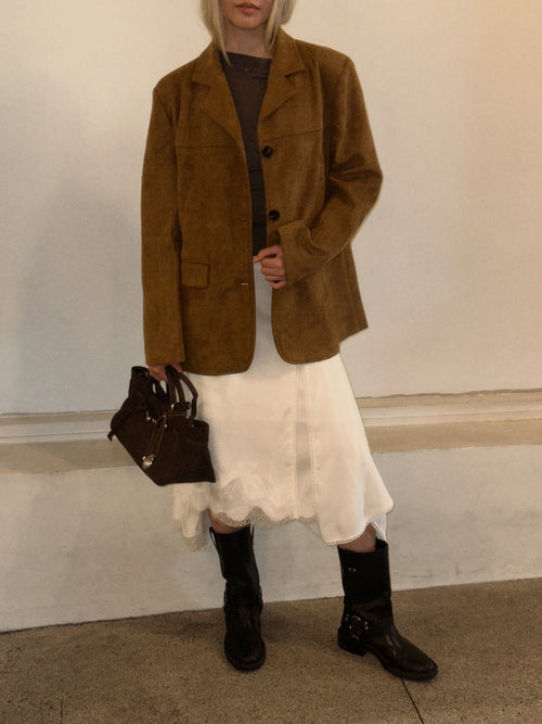 Camille Suede Oversized Blazer