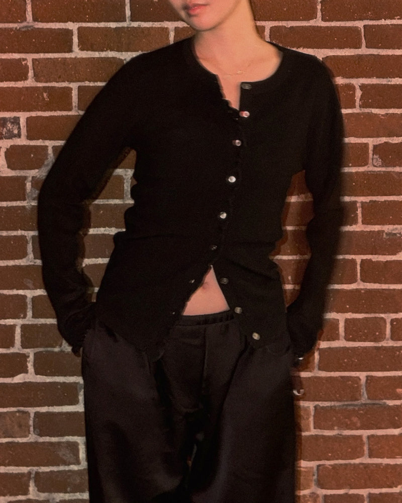 Elise Frill Edge Knit Cardigan