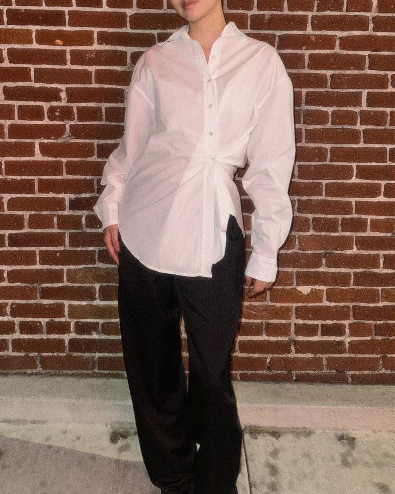 Alix Cinched Button-Up Shirt