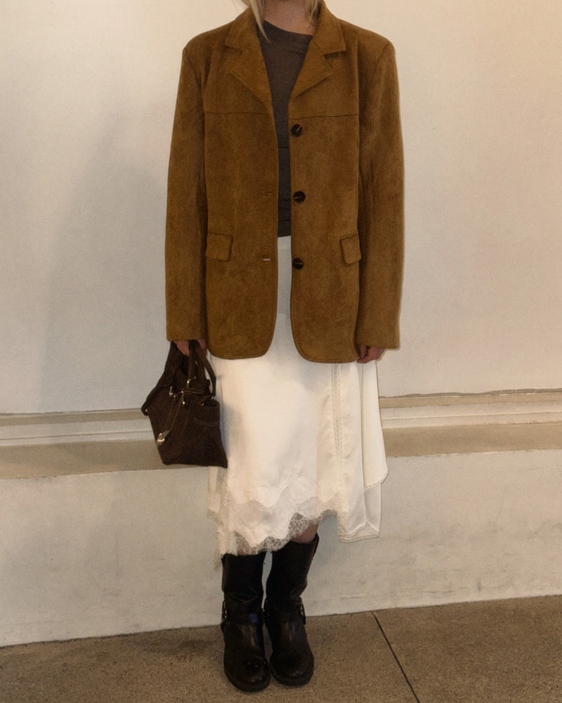 Camille Suede Oversized Blazer