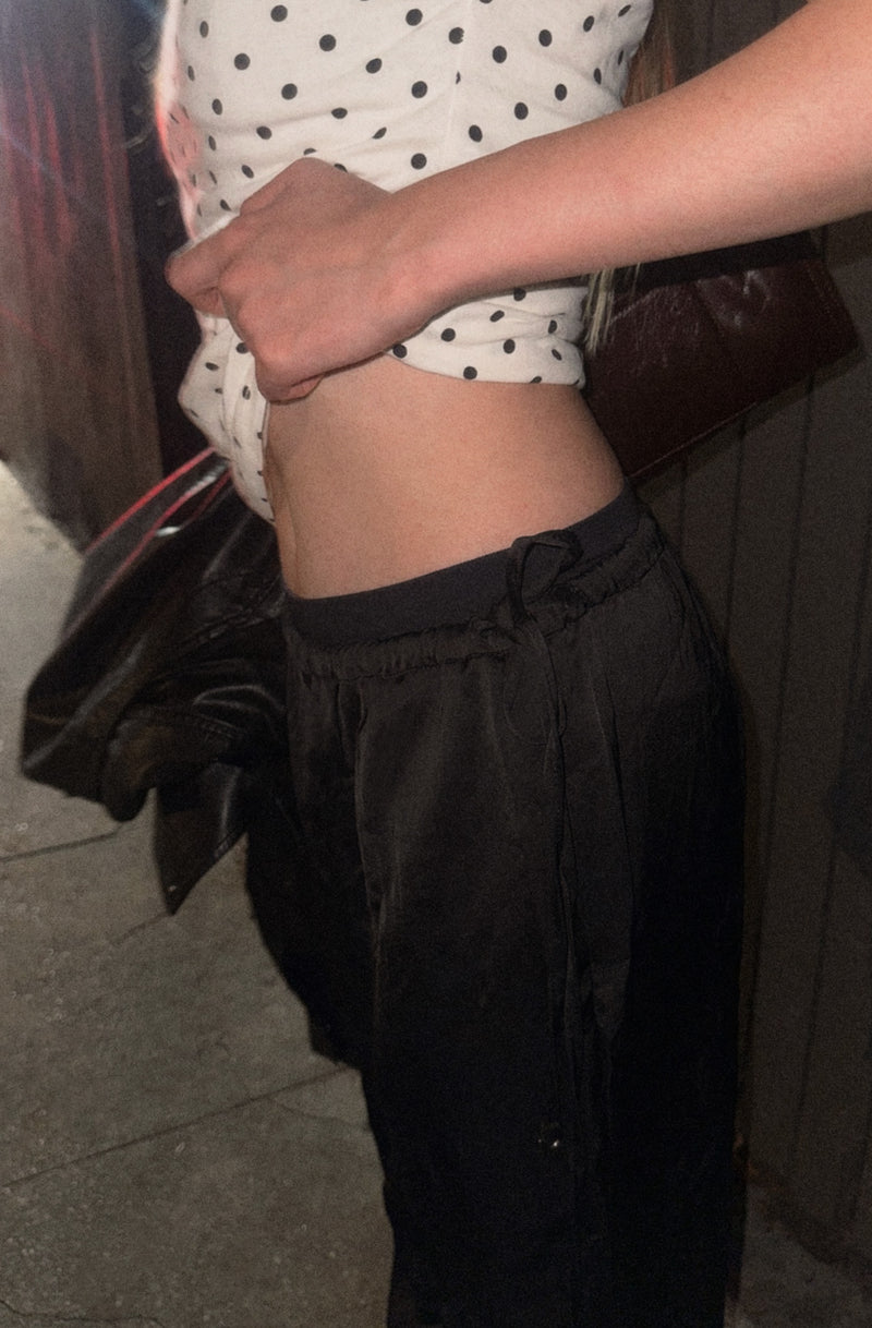 Léna Satin Drawstring Trousers