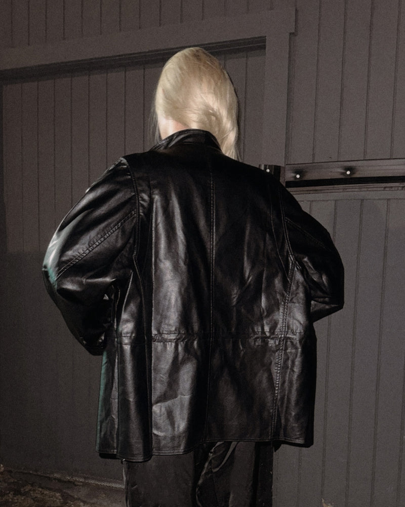 Renée Sculpted Faux Leather Jacket