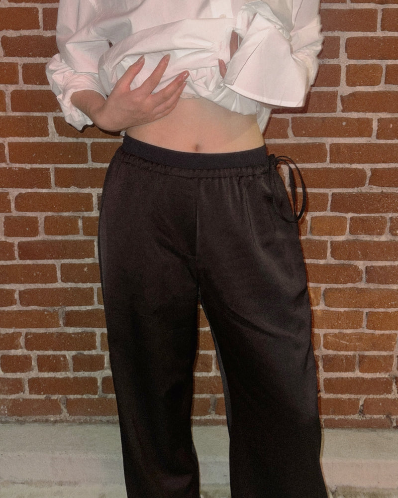 Léna Satin Drawstring Trousers