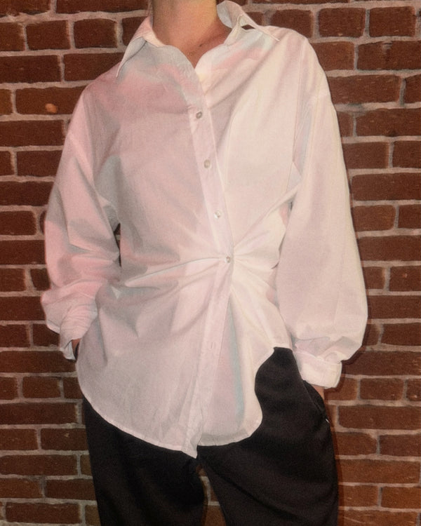Alix Cinched Button-Up Shirt