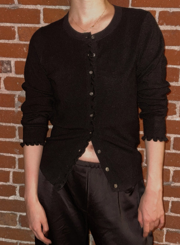 Elise Frill Edge Knit Cardigan