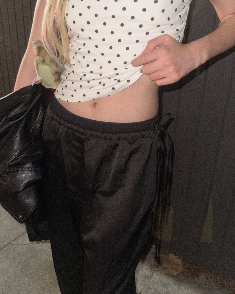 Léna Satin Drawstring Trousers