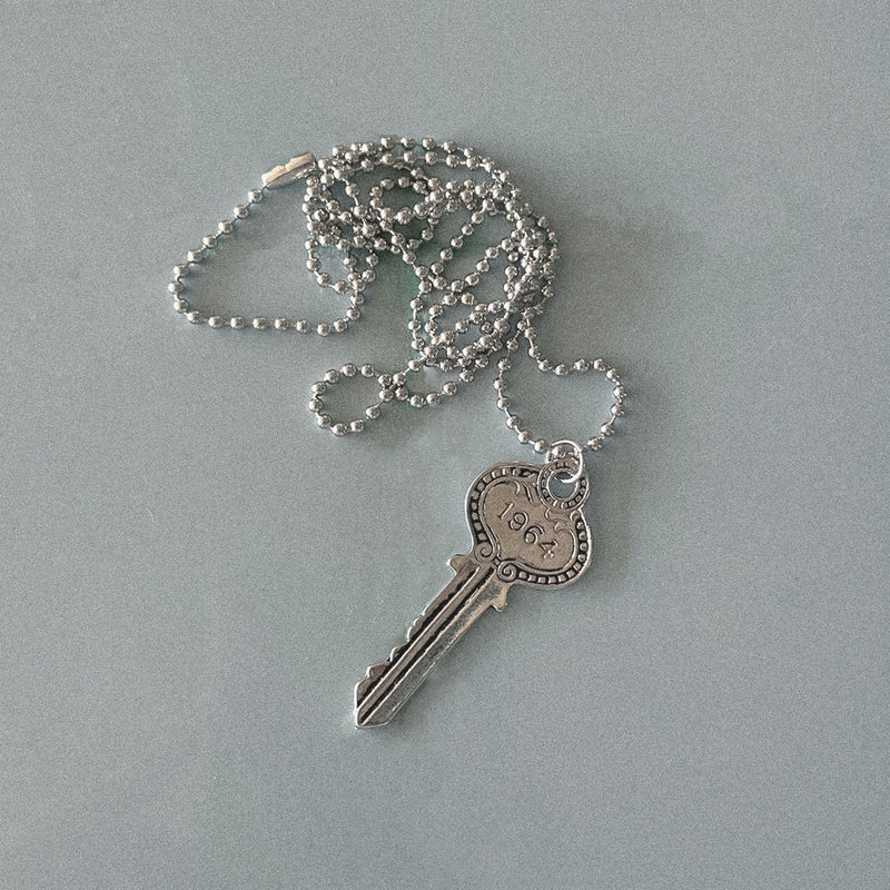 1964 Key Pendant Necklace in Silver